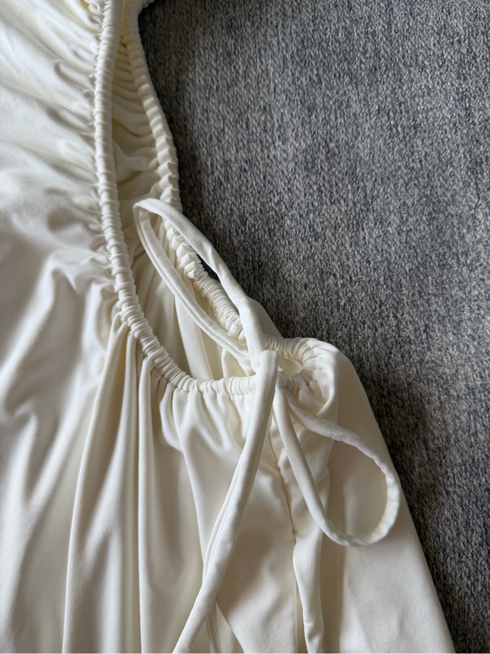 Babyboo White Maxi With Side Cutout and Tie - Picture 3 of 5